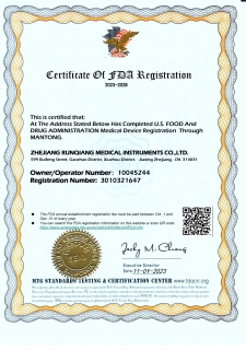 Certificate of FDA Registration